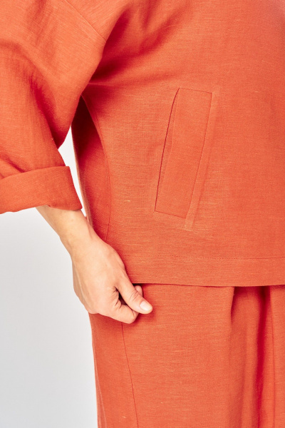 Брюки, жакет Диомант 2158 оранжевый - фото 6