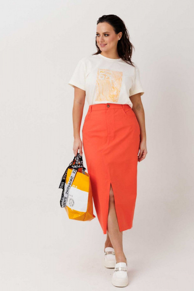 Юбка Mislana 1955 оранжевый - фото 1