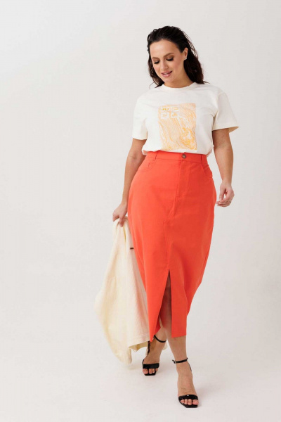 Юбка Mislana 1955 оранжевый - фото 2