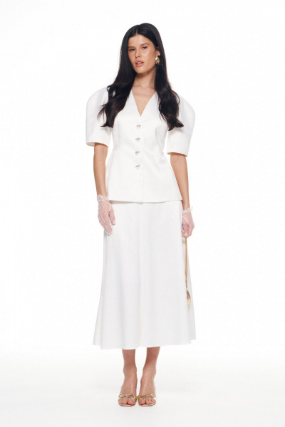 Жакет, юбка KaVaRi 8056.1 белый - фото 2