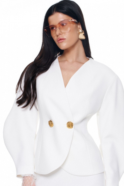 Жакет, юбка KaVaRi 8057.2 молоко - фото 9