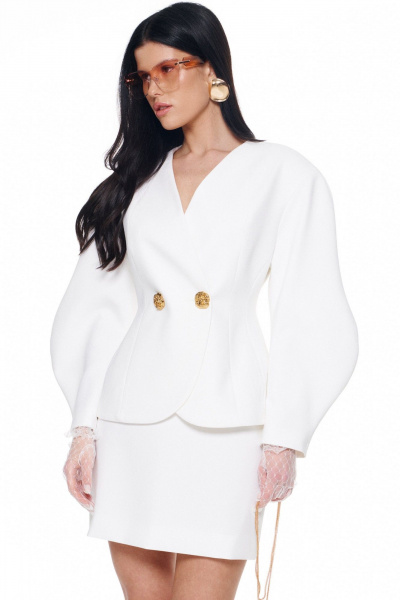 Жакет, юбка KaVaRi 8057.2 молоко - фото 7