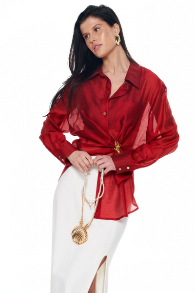 Рубашка KaVaRi 4028.1 красный - фото 6