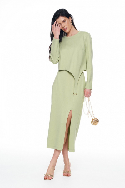 Джемпер, юбка KaVaRi 8058.4 олива - фото 2