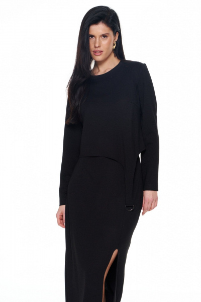 Джемпер, юбка KaVaRi 8058 черный - фото 3