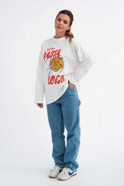 Лонгслив Mirolia 1225-16 кремовый - фото 3