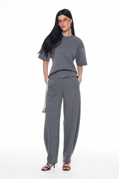 Брюки, футболка KaVaRi 8055 серый-меланж - фото 2