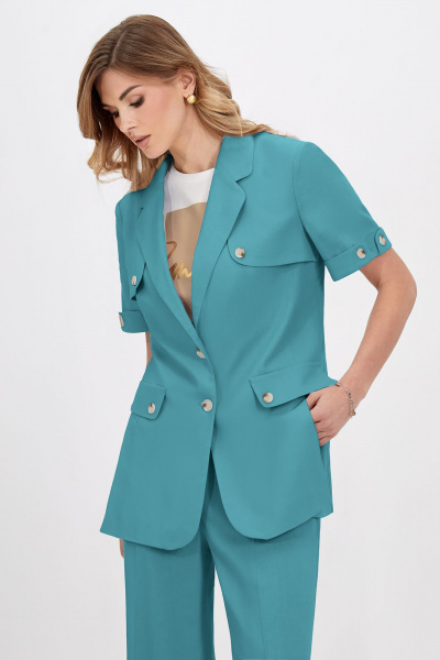 Жакет Bazalini 5037 бирюзовый - фото 2