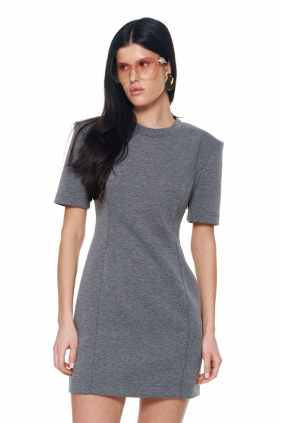 Платье KaVaRi 1143 серый-меланж - фото 3