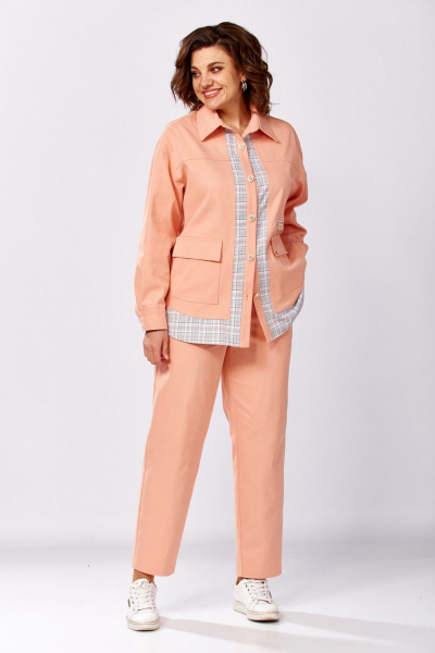 Брюки, рубашка Милора-стиль 1440 персиковый - фото 3