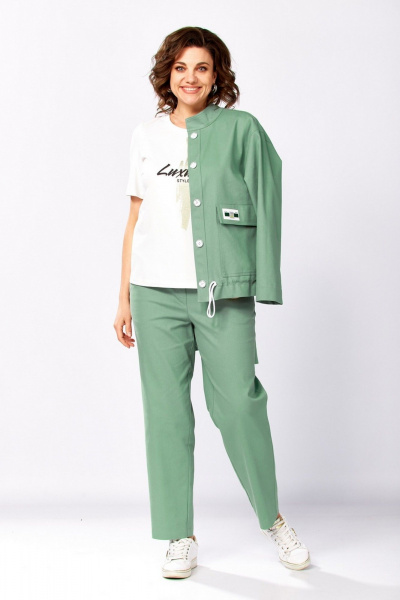 Брюки, бомбер, топ Милора-стиль 1444 мятный - фото 6