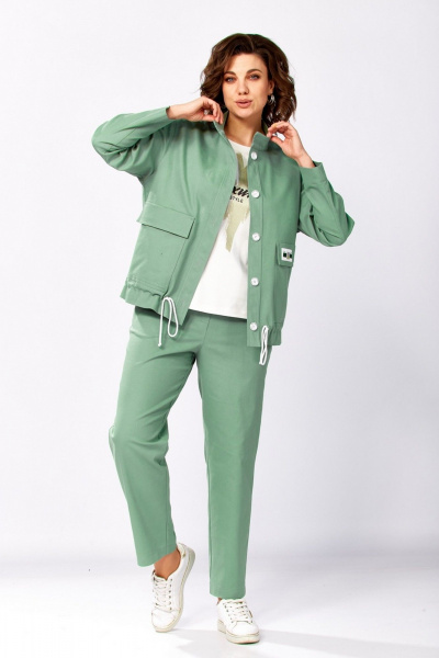 Брюки, бомбер, топ Милора-стиль 1444 мятный - фото 5