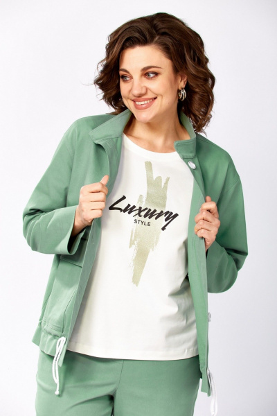 Брюки, бомбер, топ Милора-стиль 1444 мятный - фото 3