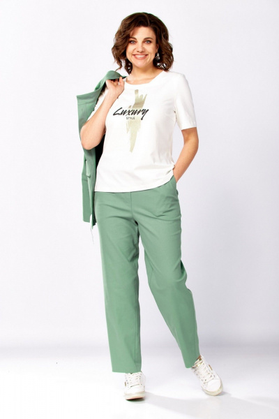 Брюки, бомбер, топ Милора-стиль 1444 мятный - фото 2