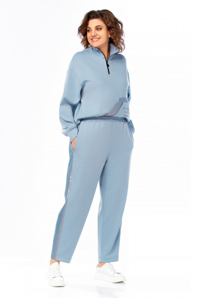 Брюки, джемпер Ольга Стиль С-1009 голубой - фото 2