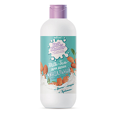 Гель для душа Belita Мilk-гель д/душа "Миндальный"Milk moments.Гели для душа с пробиотиками - фото 1