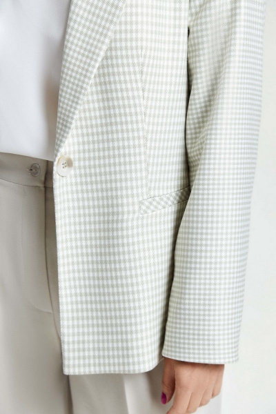 Брюки, жакет TEZA 2661 хаки_клетка-бежевый - фото 2