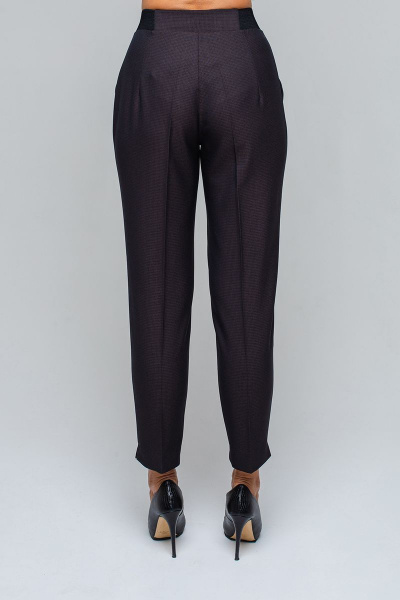 Стильные брюки с резинкой на поясе и комфортом Avila 0744 баклажановый - фото 4