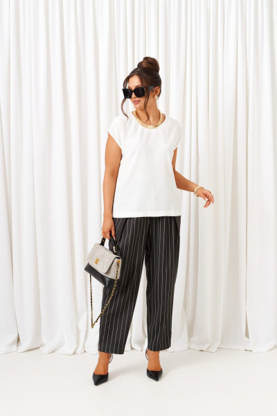 Блуза, брюки, жилет Beautiful&Free 6434 темно-серый - фото 8