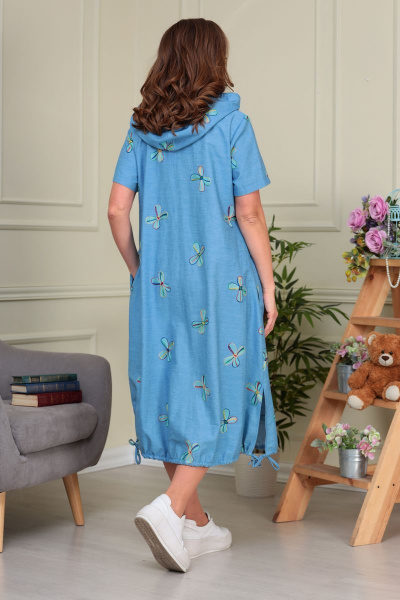 Платье ANASTASIA MAK 864 голубой - фото 5