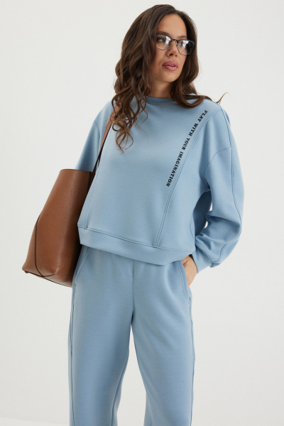 Брюки, свитшот Магия моды 2684 голубой - фото 4