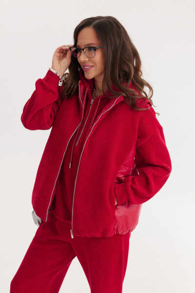 Брюки, жилет, худи Магия моды 2686 красный - фото 4