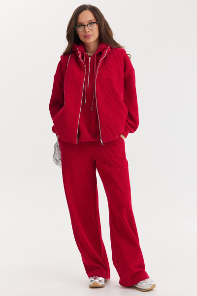 Брюки, жилет, худи Магия моды 2686 красный - фото 2