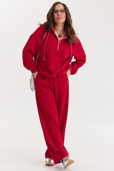 Брюки, жилет, худи Магия моды 2686 красный - фото 7