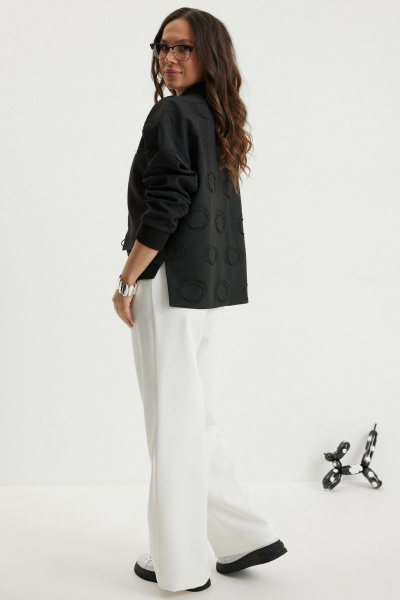 Брюки, бомбер Магия моды 2696 черный/молочный - фото 10