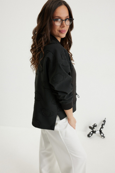 Брюки, бомбер Магия моды 2696 черный/молочный - фото 8