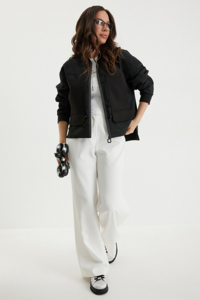 Брюки, бомбер Магия моды 2696 черный/молочный - фото 3