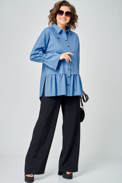 Блуза EVA GRANT 7080-1 голубой - фото 20