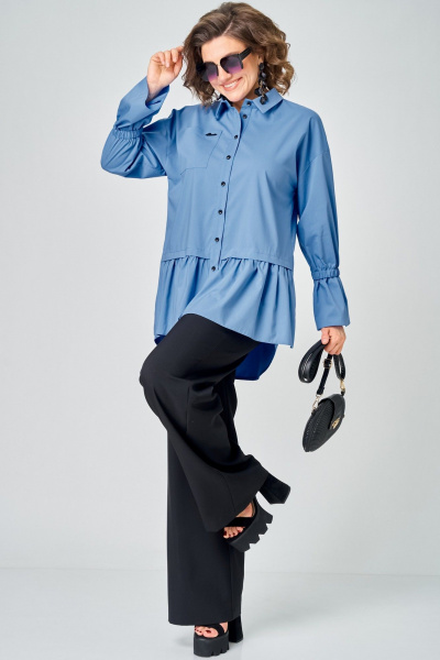Блуза EVA GRANT 7080-1 голубой - фото 19