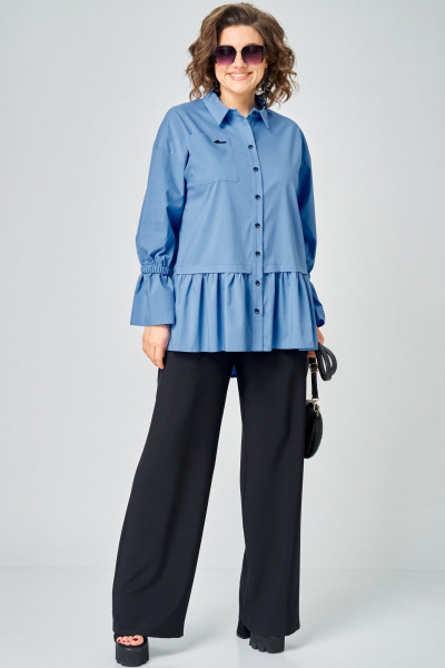 Блуза EVA GRANT 7080-1 голубой - фото 18