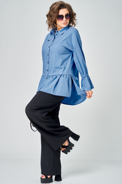 Блуза EVA GRANT 7080-1 голубой - фото 17