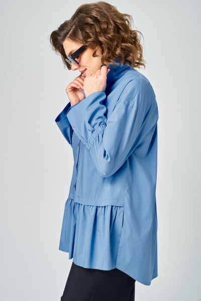 Блуза EVA GRANT 7080-1 голубой - фото 2
