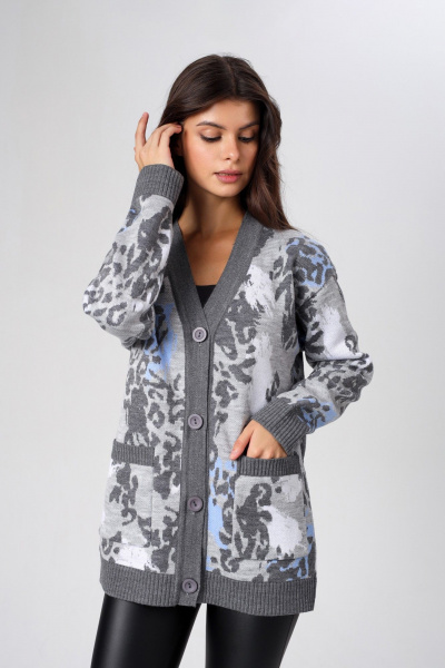 Кардиган BONADI BS43 серо-голубой - фото 1