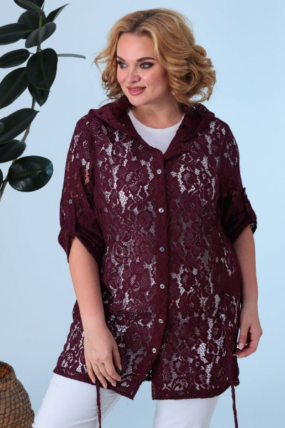 Блуза Anastasia 593 бордо - фото 3