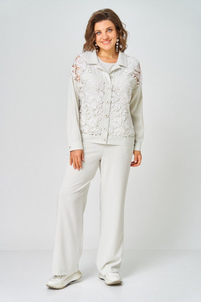 Брюки, жакет, топ Svetlana-Style 5033 зелено-бежевый - фото 10