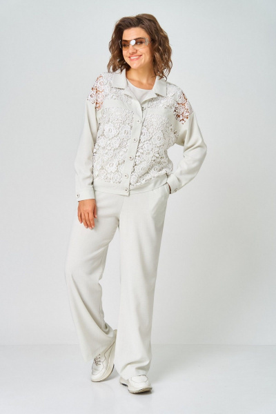 Брюки, жакет, топ Svetlana-Style 5033 зелено-бежевый - фото 2