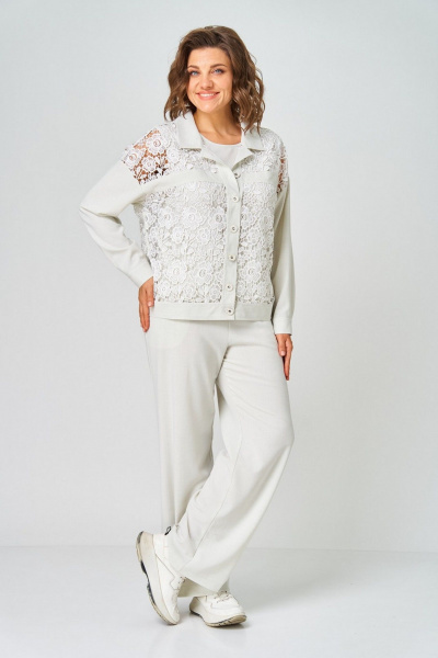 Брюки, жакет, топ Svetlana-Style 5033 зелено-бежевый - фото 1