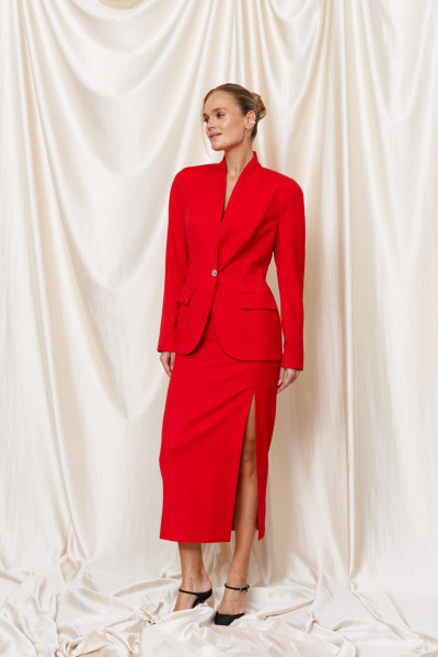 Жакет, юбка Prestige 5643 красный - фото 1