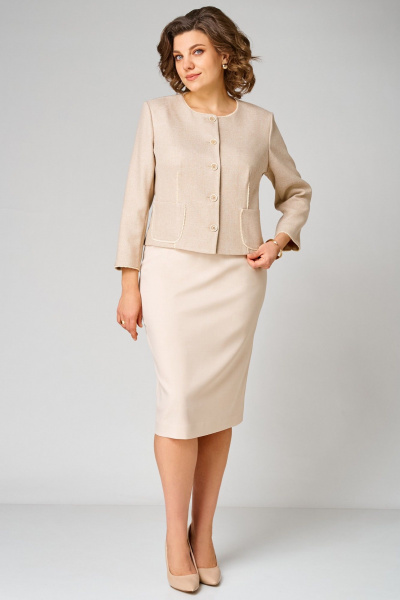 Жакет, юбка Мишель стиль 1349 песочный - фото 4