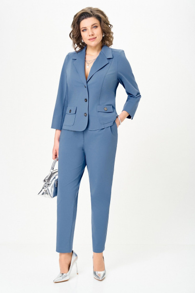 Брюки, жакет DOGGI 2848 голубой - фото 6