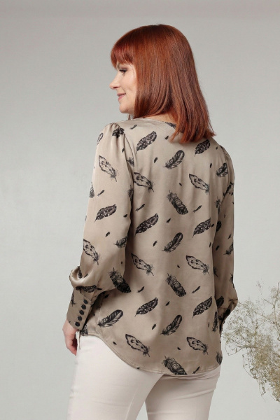 Блуза Соджи 683 кофейный - фото 3