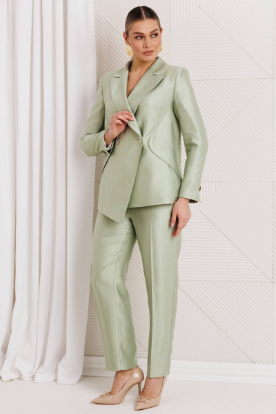 Брюки, жакет Мода Юрс 26-2970 ментол - фото 1