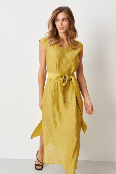 Платье Панда 120880 оливковый - фото 5