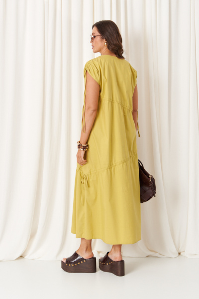 Платье Панда 205380w горчичный - фото 7