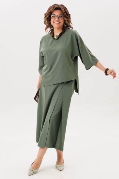 Блуза, кюлоты Anelli 1793.2 зеленый-холм - фото 4