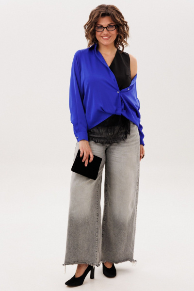 Блуза Anelli 1663 ослепительно-синий - фото 7